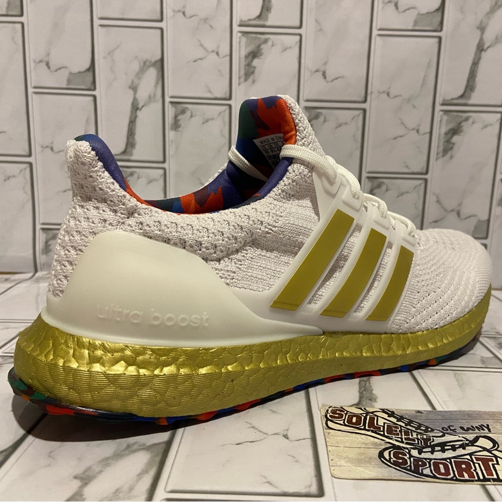 Adidas Ultraboost 5.0 DNA White Gold Running Training Gym Ultra Boost Mens Sizes - Picture 9 of 15
